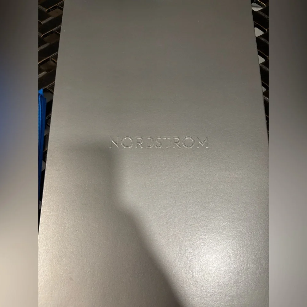 Nordstrom Silver Box with Blue Ribbon